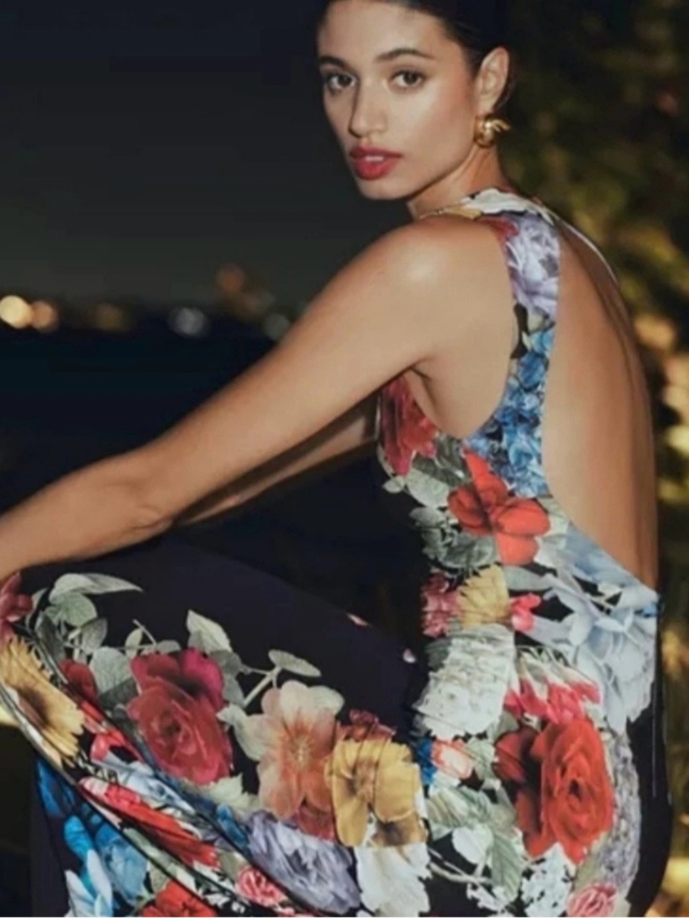 ALICE + OLIVIA DELORA OPEN BACK MAXI
DRESS, Size 0, Like New, Sold Out! - Picture 6 of 8